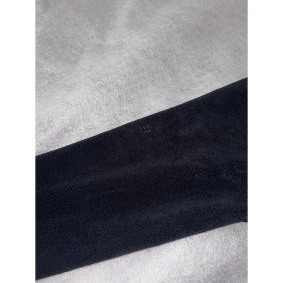 Juicy Couture Jacket Womens Medium Black Velour Zip Preppy Y2K Style - Picture 3 of 6